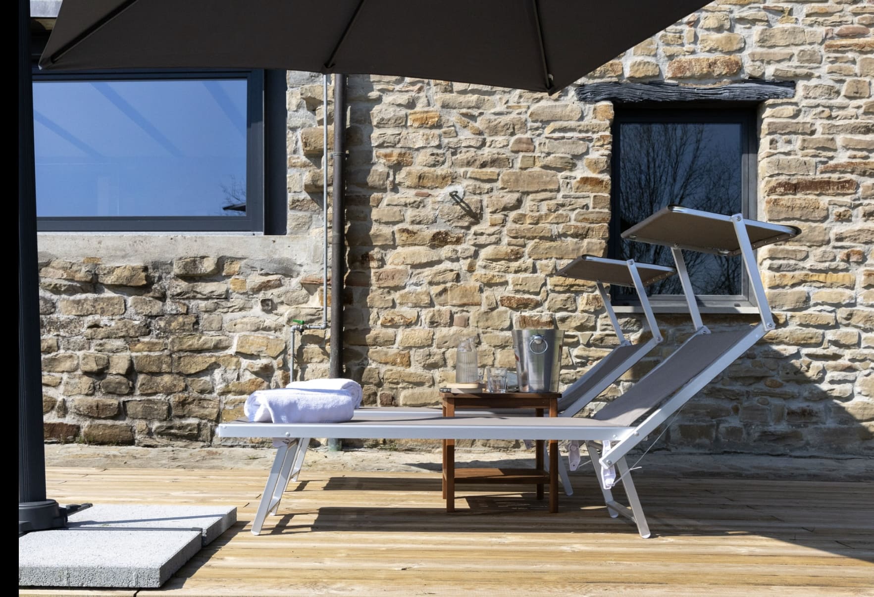 The outdoor deck