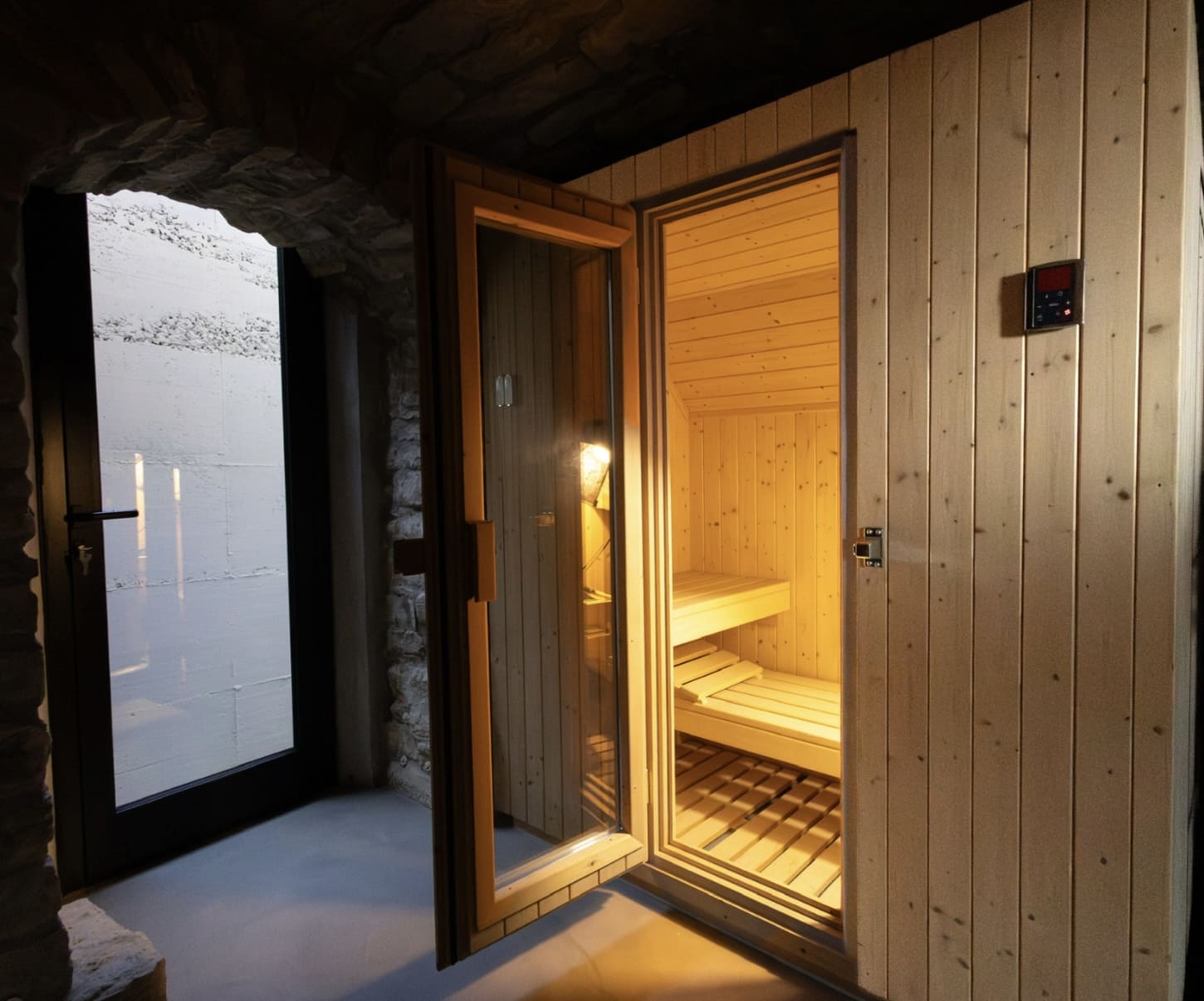 Private wooden sauna